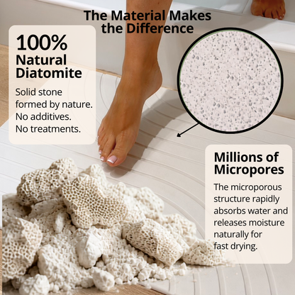 Absorbent Diatomite Stone Bath Mat