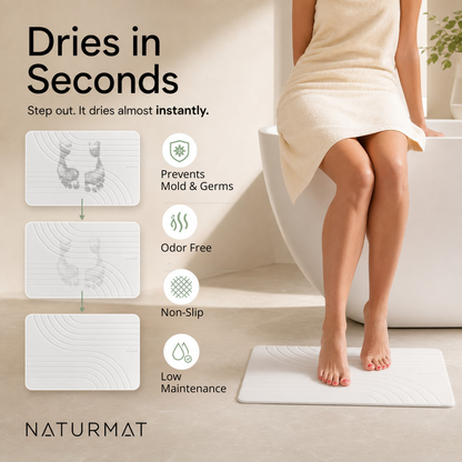 Absorbent Diatomite Stone Bath Mat
