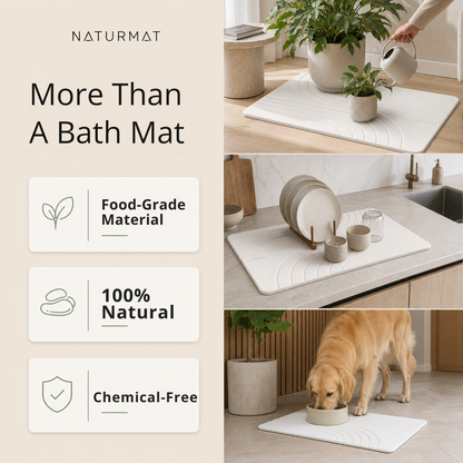 Absorbent Diatomite Stone Bath Mat